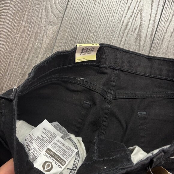 Levis 514 Black Jeans 34 x 30 New Straight NWT Denim - Picture 7 of 11